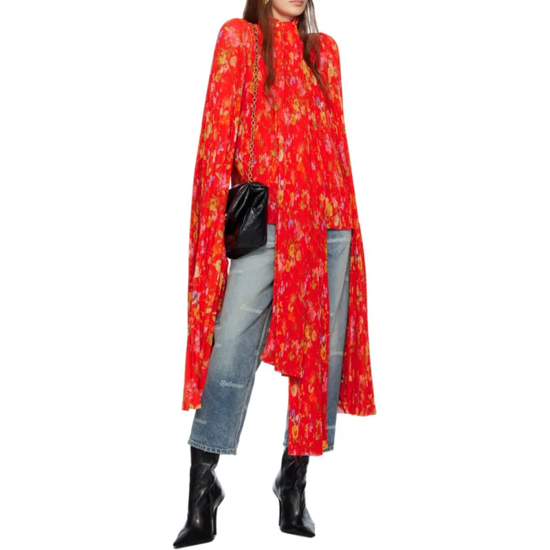 Balenciaga T-Shirt Regular Fit Women's Red-3