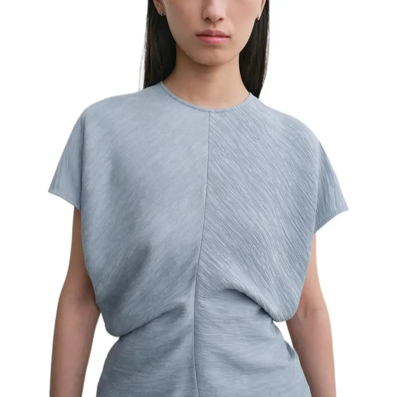 TOTEME SS25 Shirt Women's Sea Breeze Blue-3