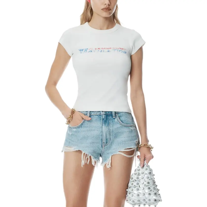 T By Alexander Wang Graphic Baby T shirt White-1
