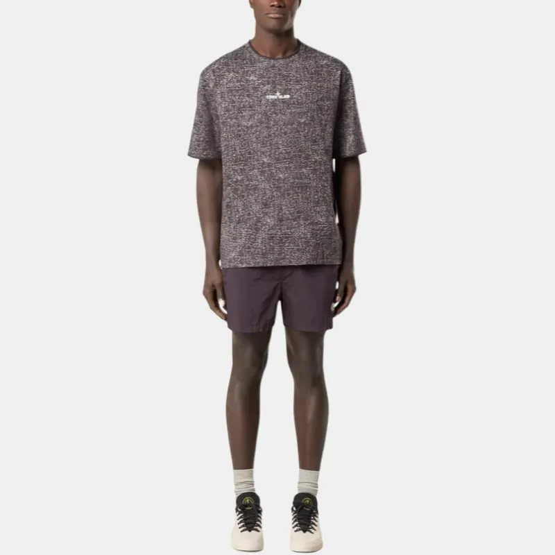 STONE ISLAND Logo embroidered T shirt-2