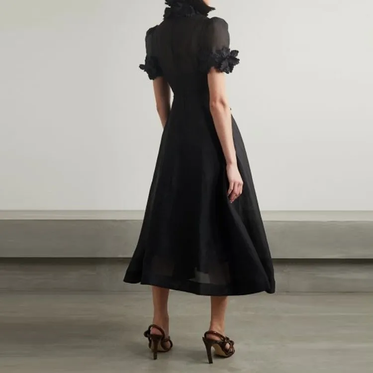 Zimmermann Short-Sleeved Dresses Women's Black-1