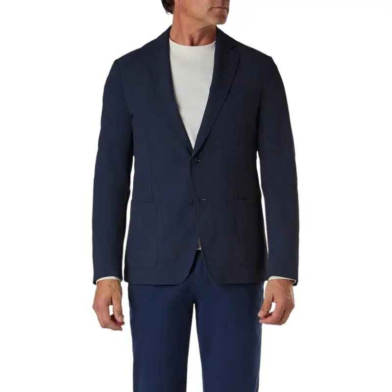 HUGO BOSS Slim Fit Jacket In Wrinkle Resistant Jackets & Coats Men's Dark Blue-3