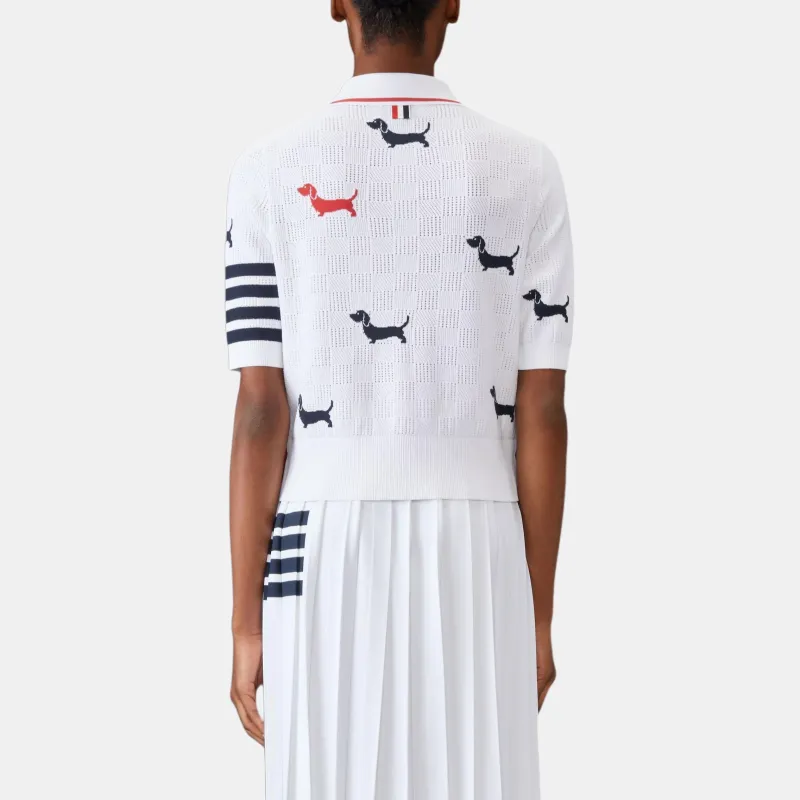 THOM BROWNE 4 Bar Hector Short Sleeved Polo Shirt-2