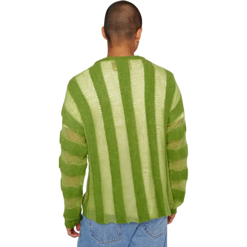 Brain Dead Fuzzy Threadbare Striped Jumper-2