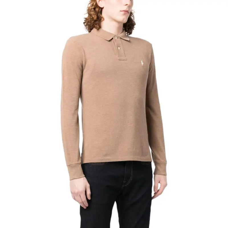 Polo Ralph Lauren Pony Embroidered Long Sleeved Polo Shirt-1