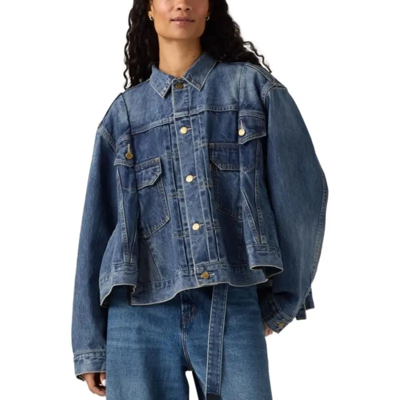 Sacai X Levis Jackets Women's Blue-2