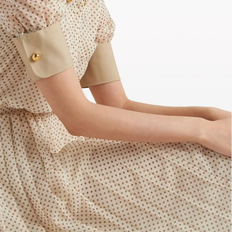 PRADA Polka-dot Print Midi Dress-3