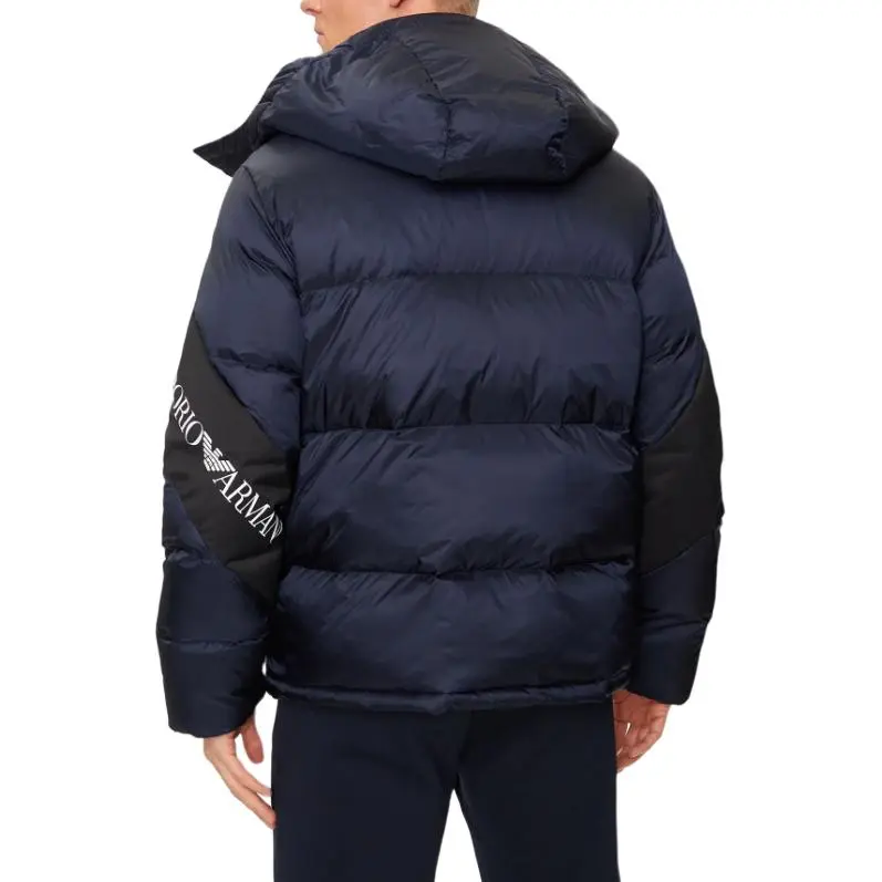 EMPORIO ARMANI EA7 Down Jacket Men's Marine Blue-1
