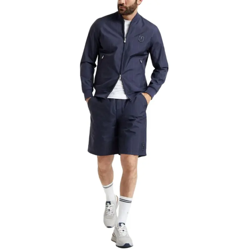 Brunello Cucinelli Logo appliqué Striped Jacket-2