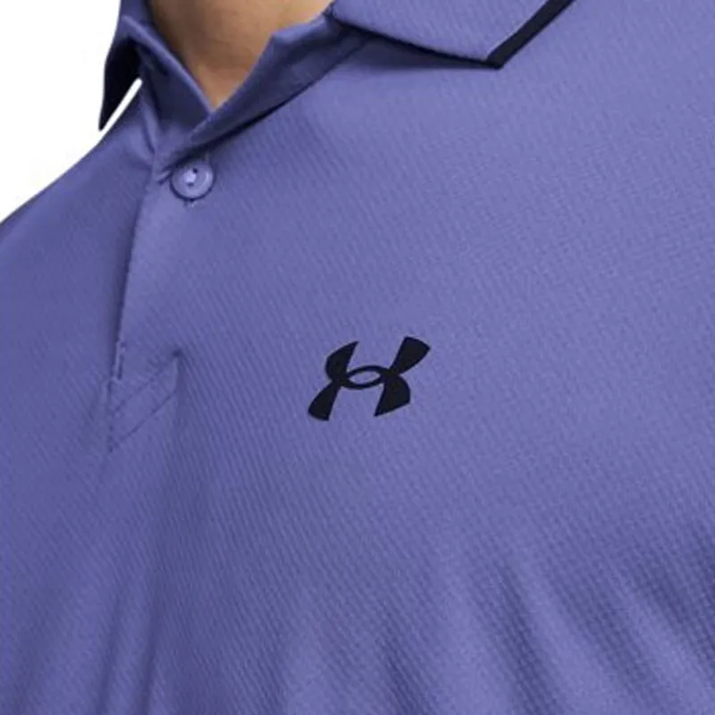 Under Armour Drive Chill Polo Shirt Men's Carbon Blue-4