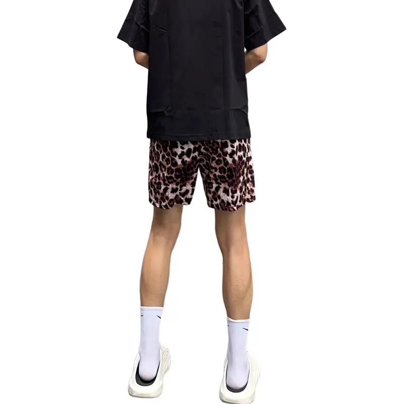 Bubble Trap Casual Shorts Unisex Leopard Print Shorts-3