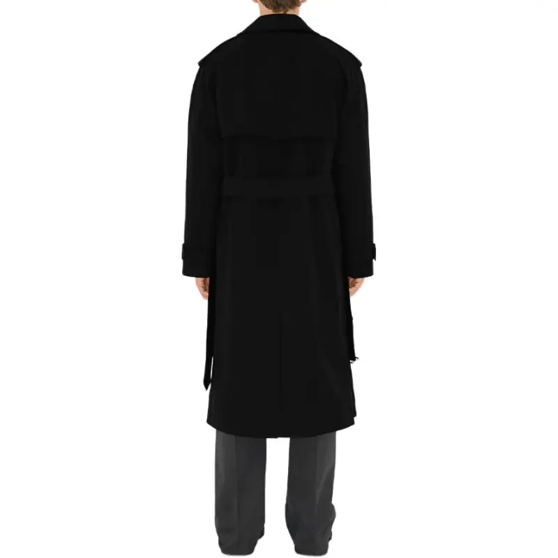 Burberry Trench Coats Men Black-2