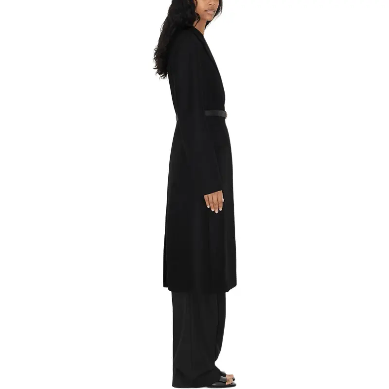 Burberry Belted Wool Coat 'Black'-4