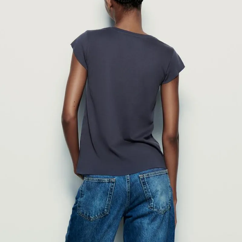 ZARA T Shirts Women's Indigo-4