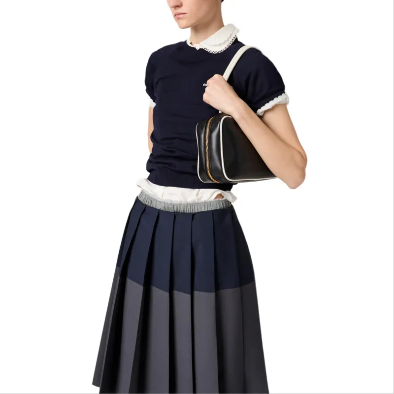 MIU MIU Wool Crewneck Sweater Bleu-1