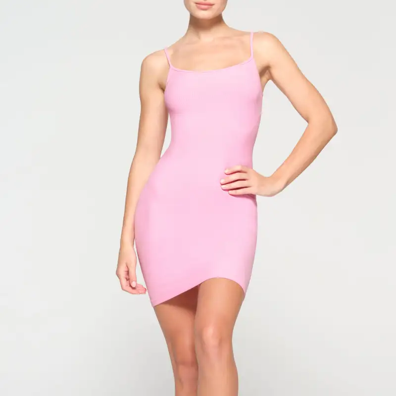 Skims Slip Dresses Women's Cotton Candy/COTTON CANDY-1