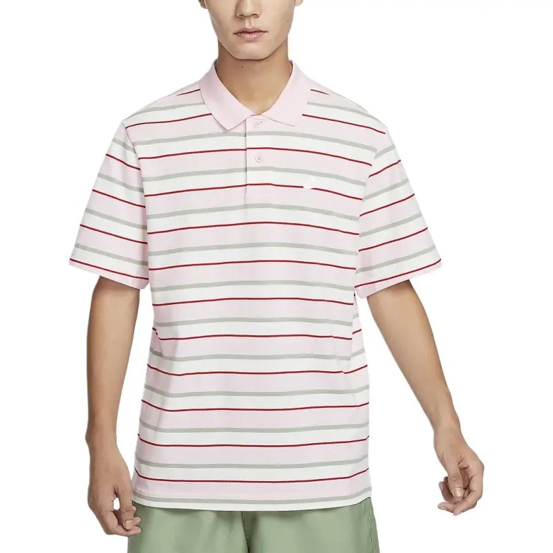 Nike Polo Shirt Men's Pink Stripes-3