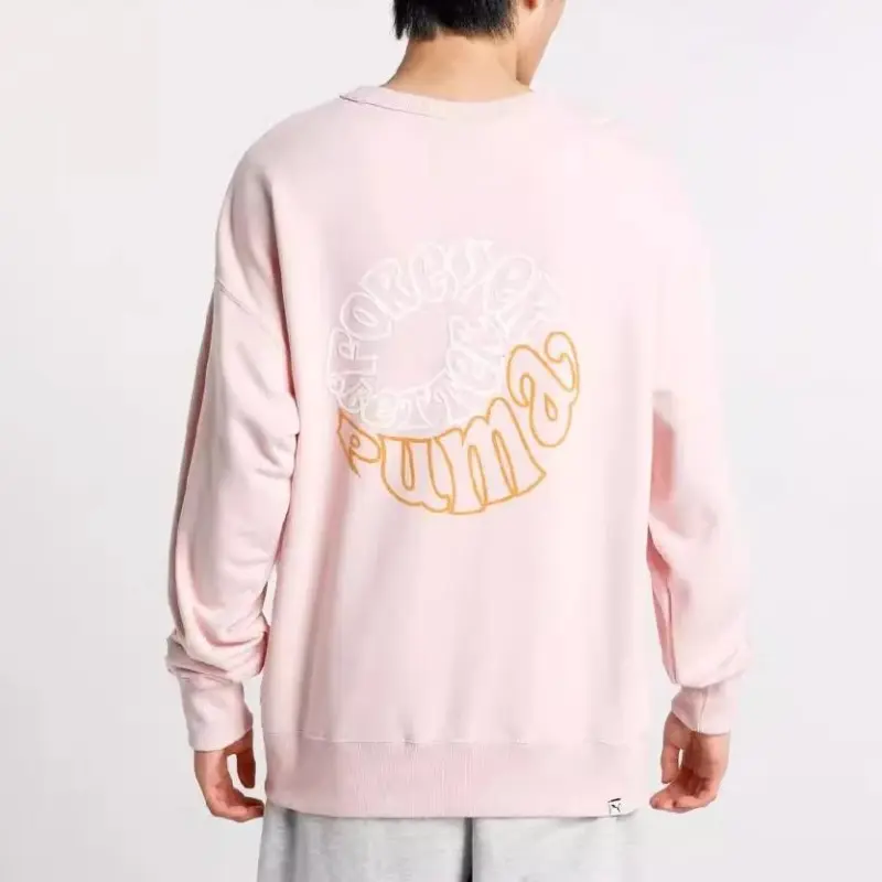 PUMA Sweatshirt Men's Pink Shopping Bag Included-4