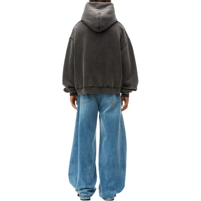 Alexander Wang Logo Jacquard Distressed Hoodie-3