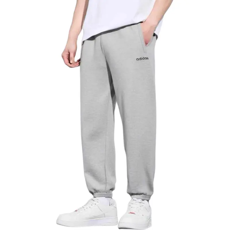 Adidas Knitted Sports Pants Men's Light Gray-2