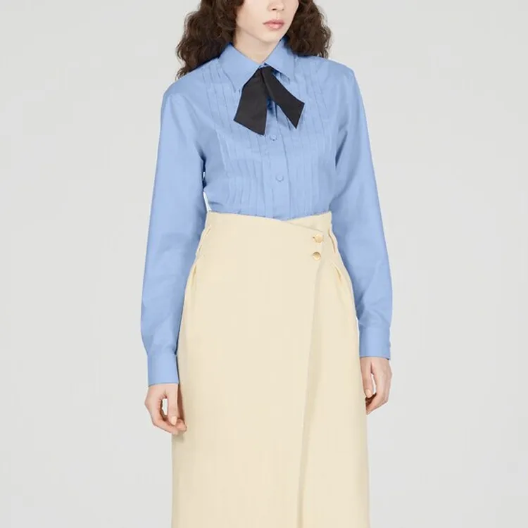 GUCCI Detachable scarf Cotton Shirt-1