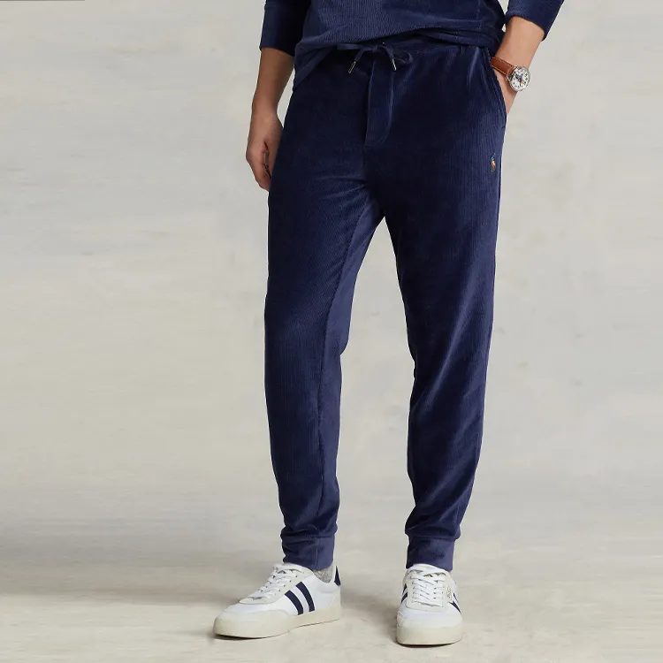 Polo Ralph Lauren Knitted Sweatpants Men Navy Blue-3