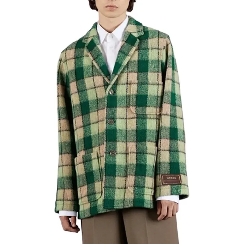 GUCCI Check print Wool blend Blazer-2