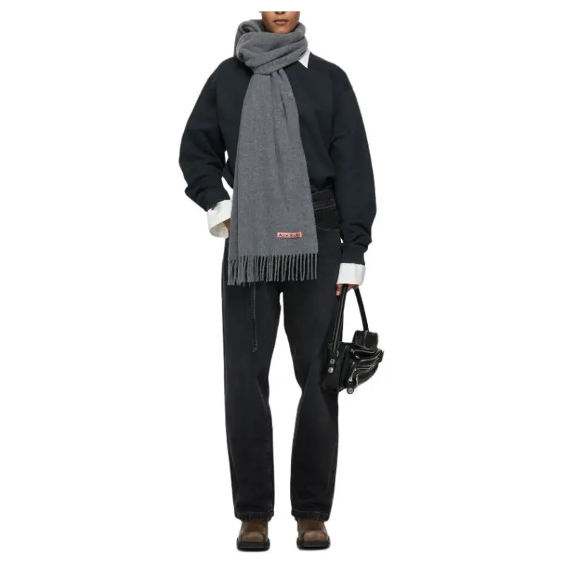 Acne Studios Fringed Wool Scarf-3