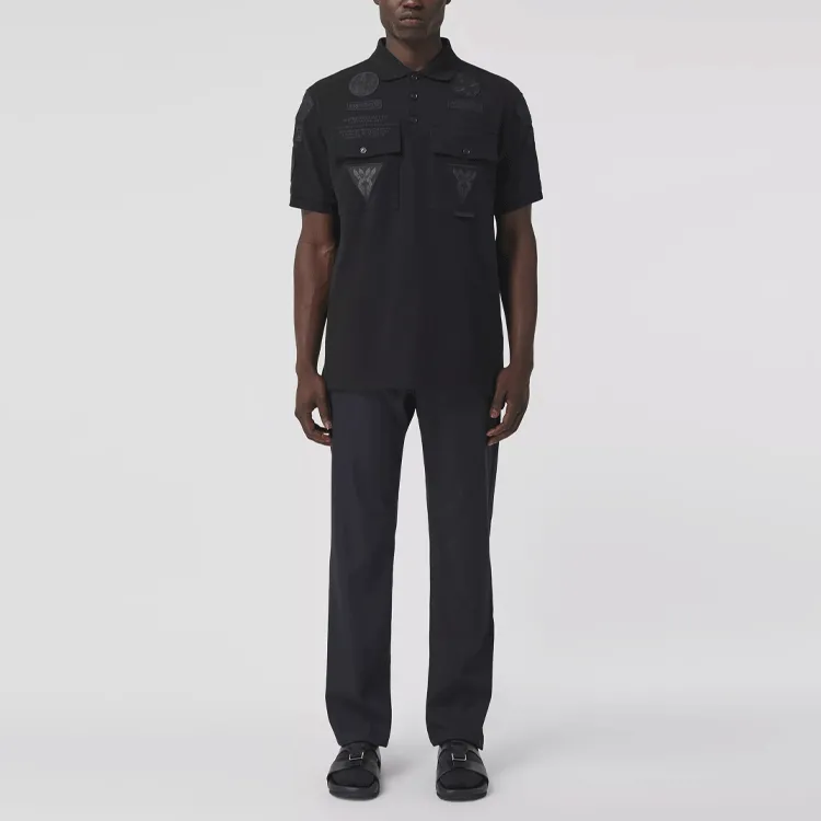 Burberry Polo Shirt Men's Black-2