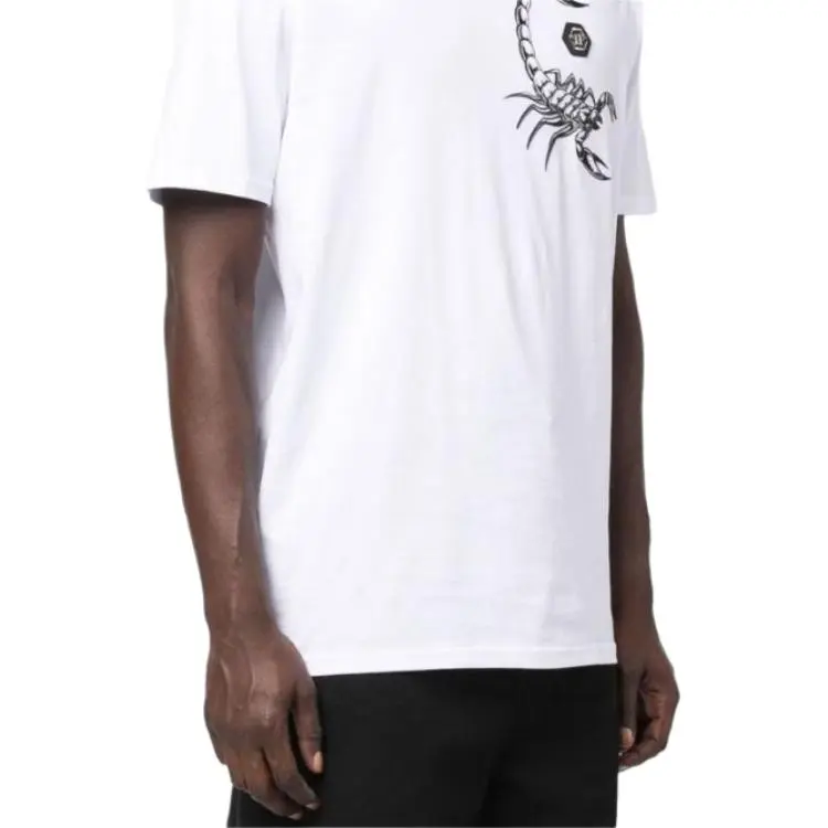 PHILIPP PLEIN Chest Logo print Detail T shirt-5
