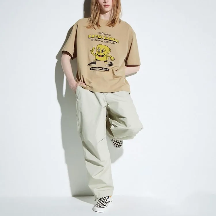 UNIQLO L.A. Eats Series T Shirt Unisex Khaki-2
