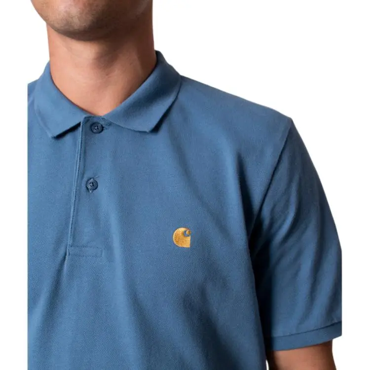 Carhartt WIP Logo embroidered Cotton Polo Shirt-4