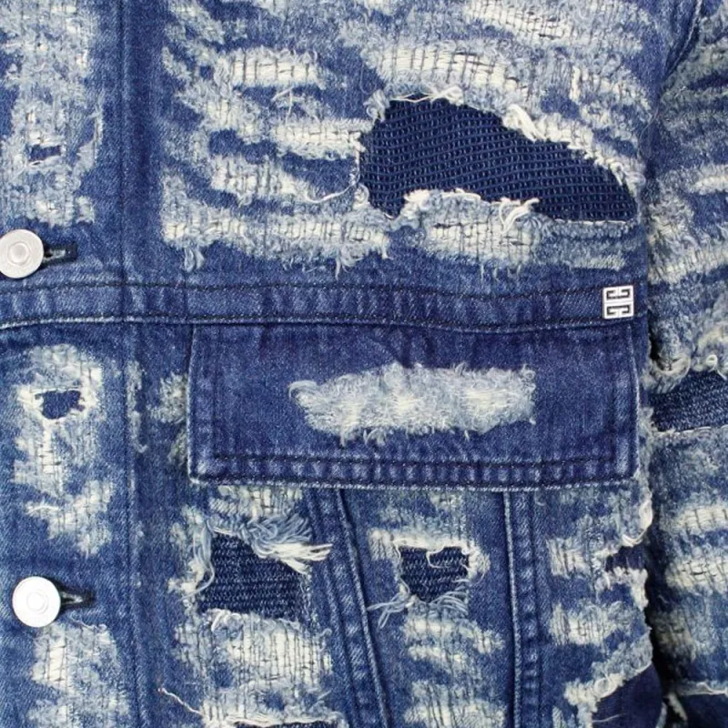Givenchy Denim Jackets Men Blue-5