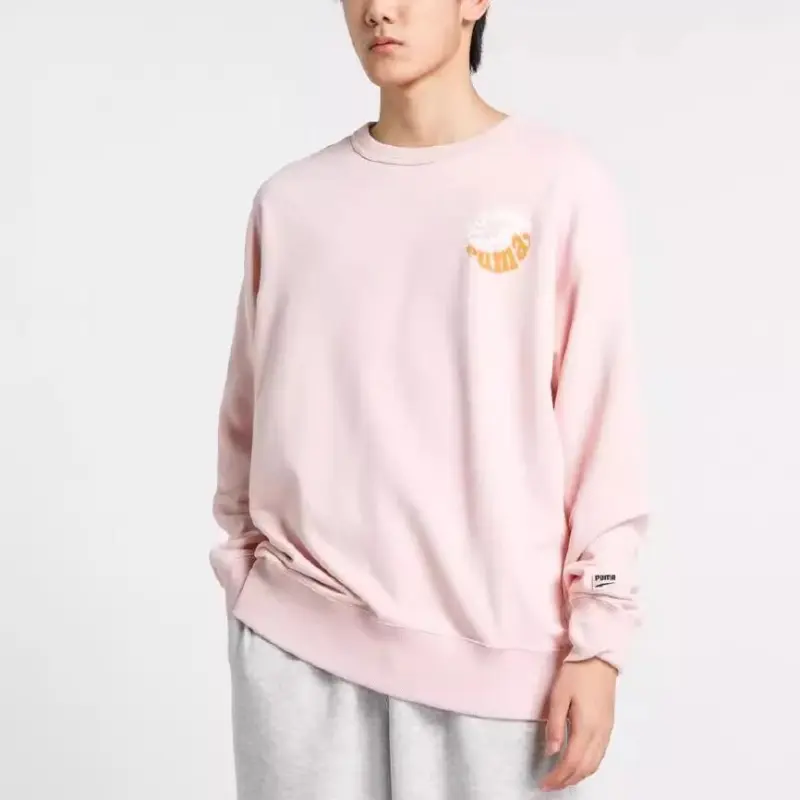 PUMA Sweatshirt Men's Pink Shopping Bag Included-3