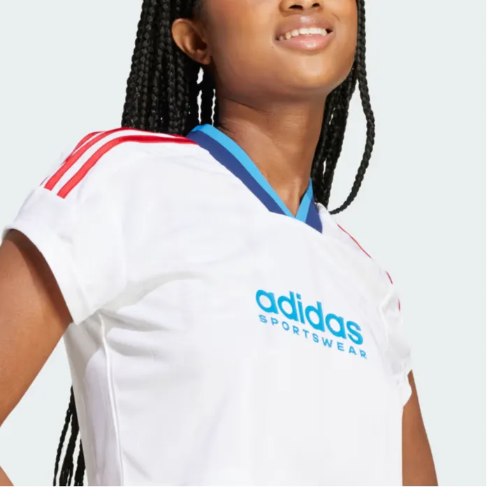 Adidas Drop Shoulder Sleeve T-Shirt Women's White-4