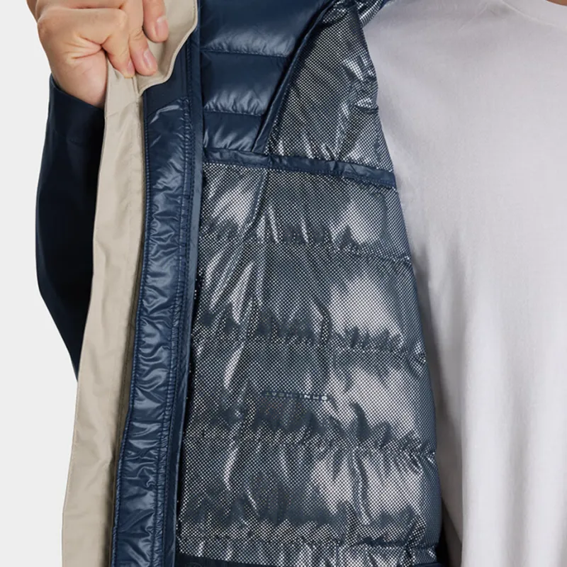 Columbia CABOT TRAIL Water Resistant Warm Heat Reflective Windbreaker Jacket Men's Beige Blue-5