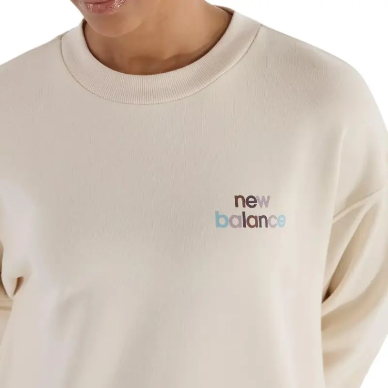 New Balance French Terry FW24 Sweatshirt Women's Ecru-3