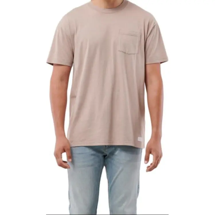 Hollister T Shirt Men's Brown Yellow-1