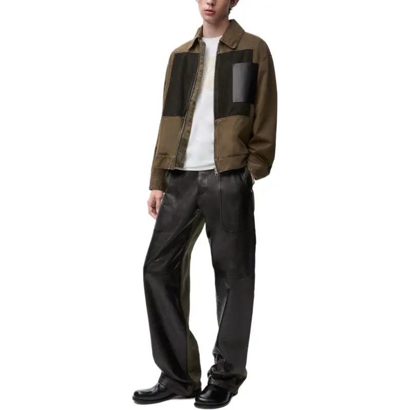 LOEWE Logo Embossed Zip Up Jacket-3