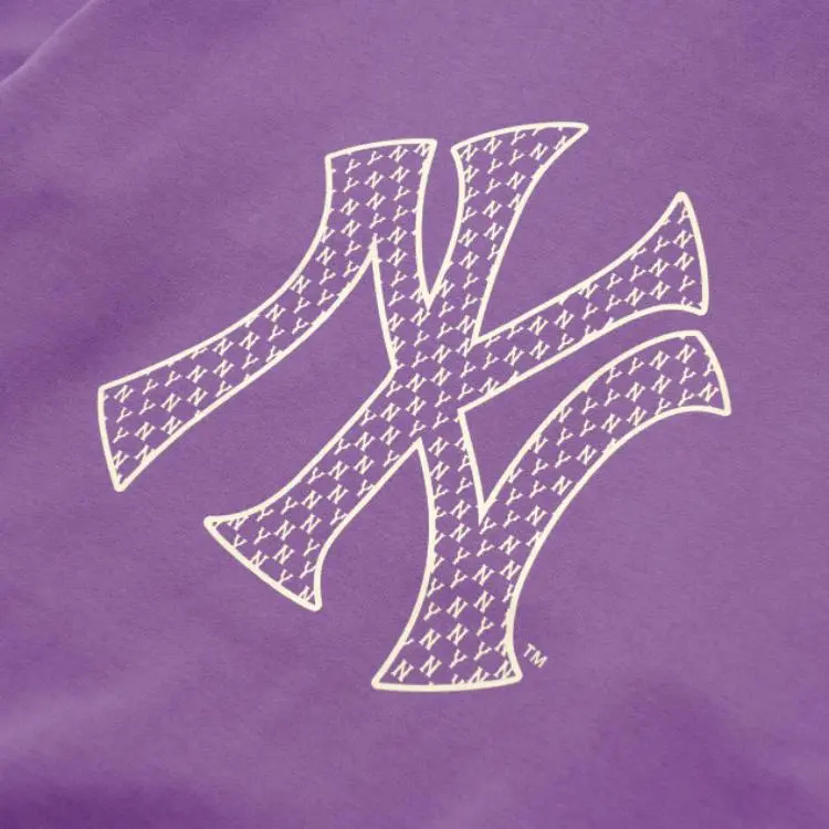 MLB Old Flower Sweatshirts Unisex Purple-2