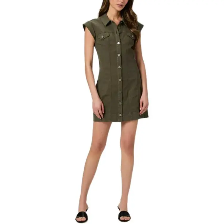 PAIGE Sleeveless Dress Women's Forest Green-1