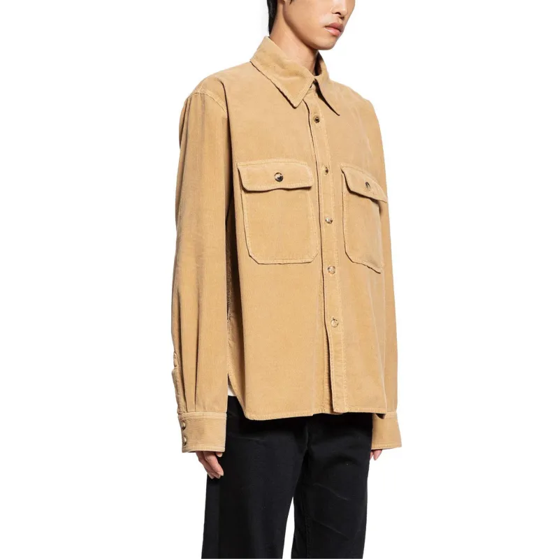 SAINT LAURENT Corduroy Overshirt-4