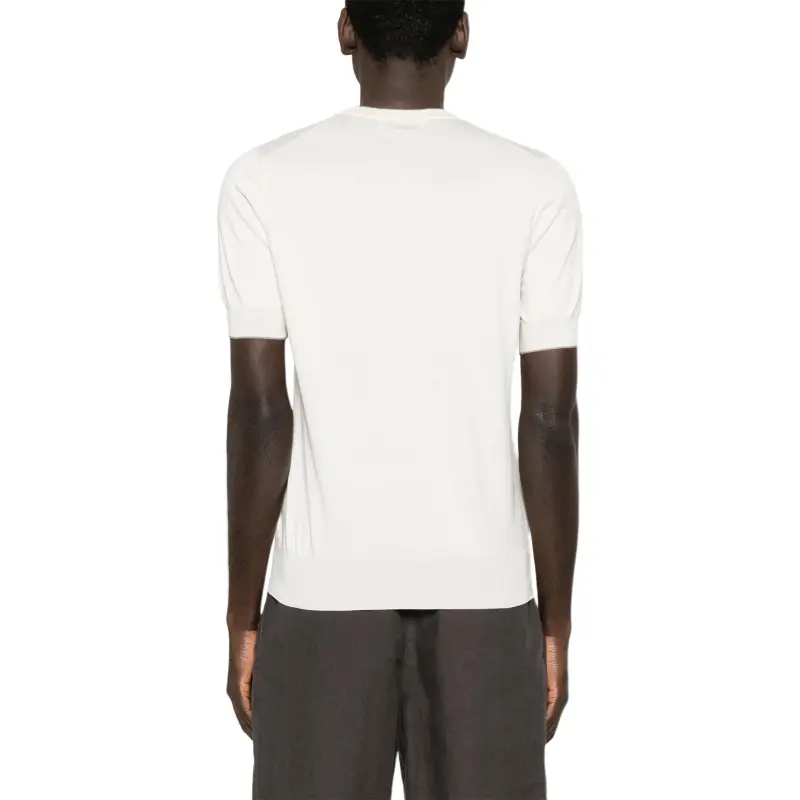 Brunello Cucinelli Short Sleeved Ribbed Jumper-1
