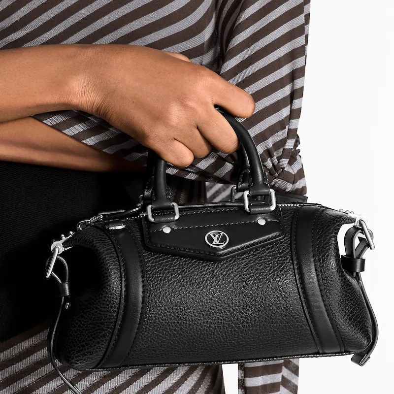 LOUIS VUITTON Sheepskin One Shoulder Handbags Extra Mini Women's Black-6