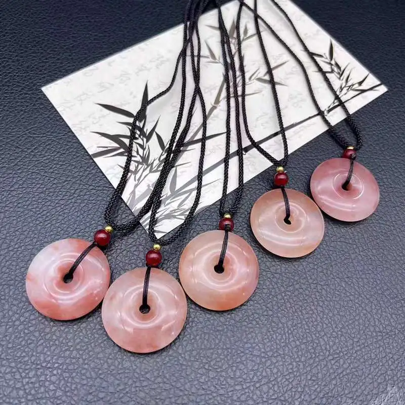 Gifts Golden Silk Jade Necklaces Unisex-9