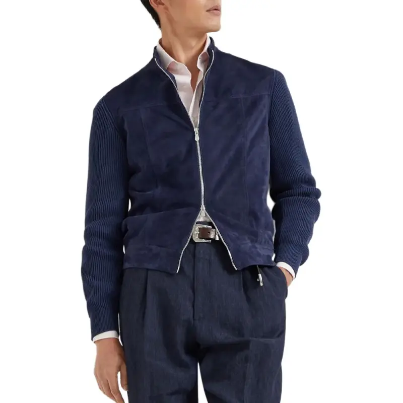 Brunello Cucinelli Jersey Trim Jacket-1