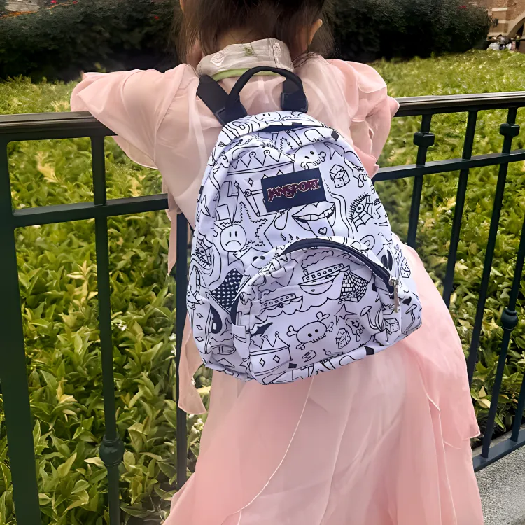 JanSport Polyester Backpack Mini Unisex Stranger Universe-4