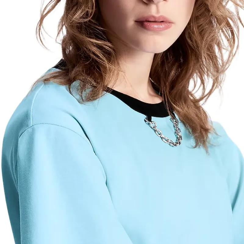 LOUIS VUITTON Scarf Insert T-Shirt Dress-5