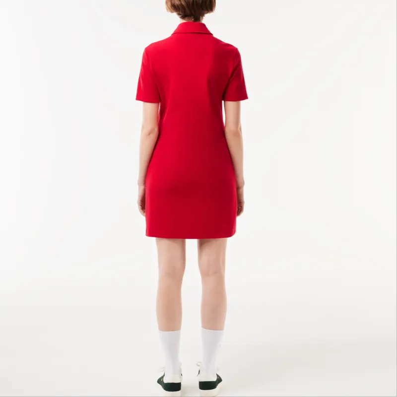 LACOSTE Short-Sleeved Dresses Women's Red-2