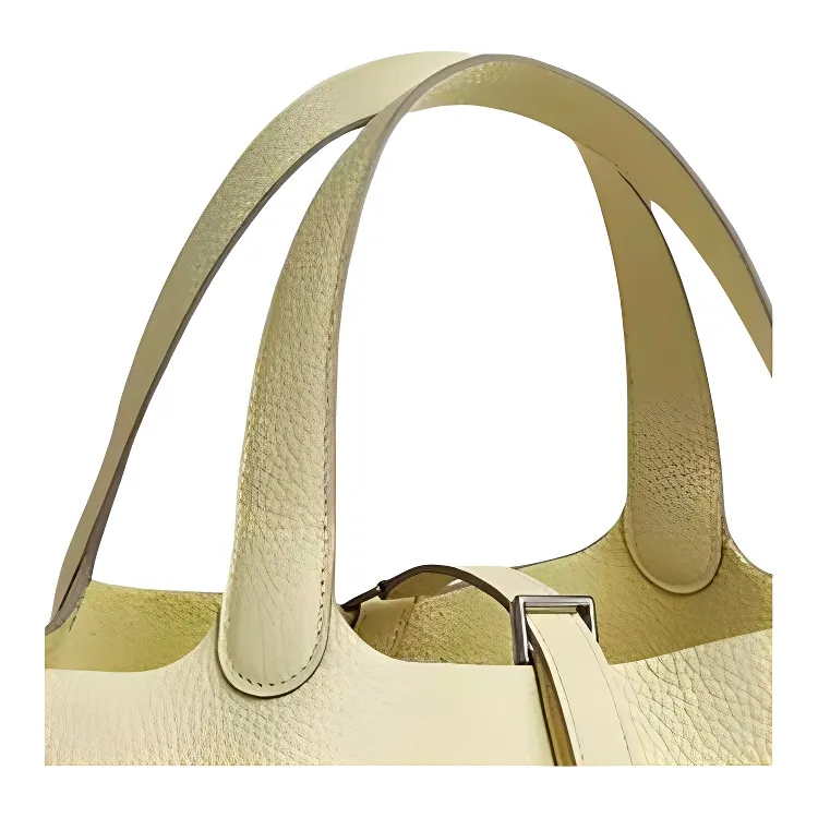 HERMES Picotin Lock Clemence Bullock Leather Basket Bag, Bucket Bag, Handbag Women's Yellow Middleton-3